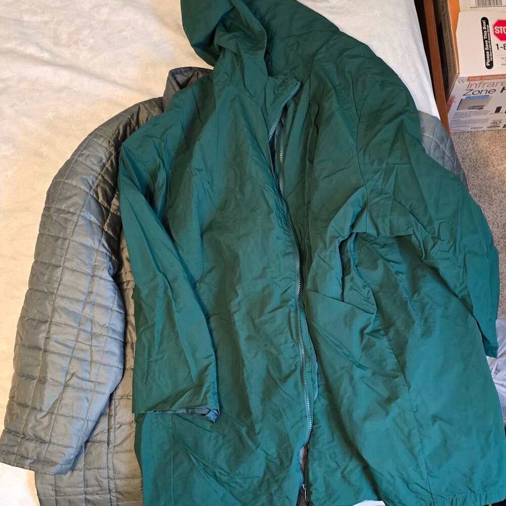 Woman Within 2-piece green winter coat